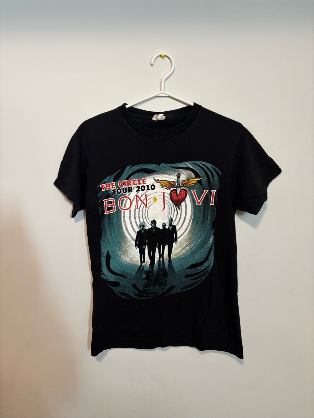 Bon Jovi The Circle Tour 2010 Black Graphic Tee